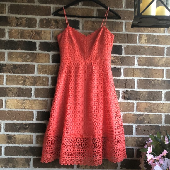 J. Crew Daisy Lace Evening Dress in Smoky Coral - Picture 4 of 15